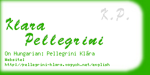 klara pellegrini business card